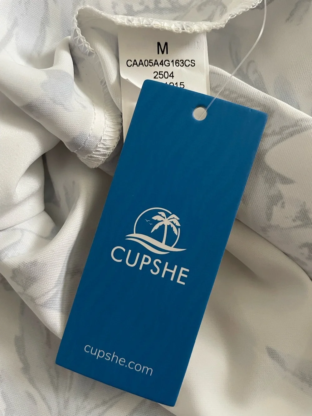 NWT Cupshe White Blue Floral Sleeveless Dress - Picture 5 of 11